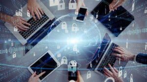 A group of computers in an organization secured with MDR